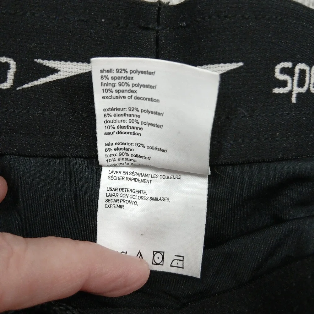 Speedo Swim Shorts Men's XL‎ Blue Elastic Waist Zip Pocket